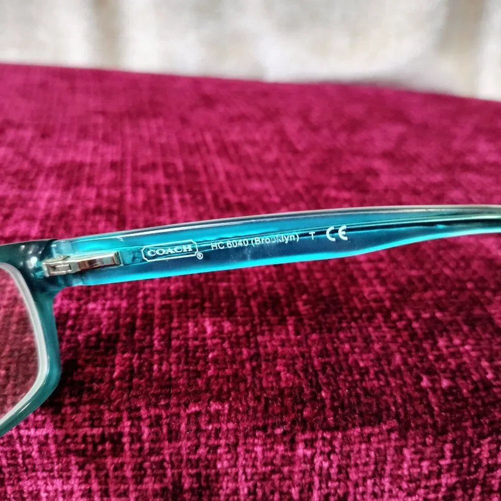 Coach Eyeglasses Frame Dark Tortoise Teal HC6040 Brooklyn 5116 52[]16 135